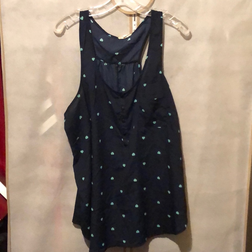 Heart shaped polka dot tank